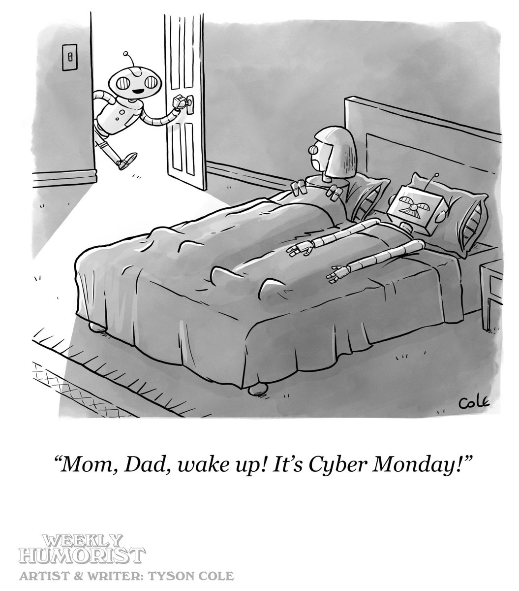 WeeklyHumorist's tweet photo. 🤖Shocking excitement! Today’s cartoon by Tyson Cole. https://t.co/fSBgFhbGex Also go buy some stuff in the https://t.co/HJAUghLzQ4 use code #Funny20 for 20% off Support Satire! Buy a subscription to Weekly Humorist! https://t.co/eNGH51VCha... https://t.co/Y5zkgDyO5S