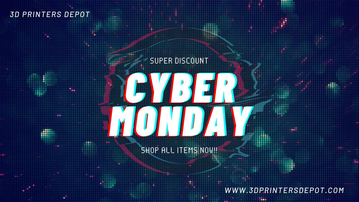3dprintersdepot's tweet photo. Cyber Monday Super Sale is Underway! https://t.co/f8lyPn9zhj
.
#3dprintersdepot #3dprinting #3dprinter #3dprint #3dprinted #3dprinters #3dprinterworld #blackfriday #blackfridaysale #blackfriday2022 #blackfridaydeals #blackfridaysales #blackfridaydeal #cybermonday #cybermondaysale https://t.co/c3IHVtetwL