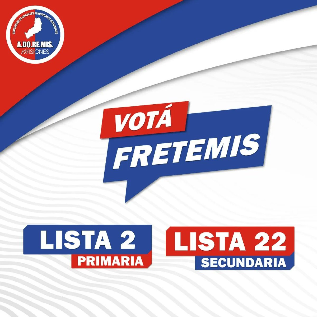 passalacquaok's tweet photo. #Lista2 Primaria, #Lista22 Secundaria. ¡Vamos #FRETEMIS! https://t.co/hZWES33CWk