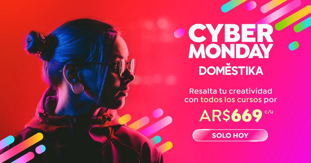 ilusargentinos's tweet photo. Última posibilidad del año, TODOS los cursos de Domestika al mismo precio. Realmente hay miles de cursos, seguro encontras algo nuevo para aprender SOLO POR HOY, para Argentina quedan $669 (Pudiendo sumar un descuento extra de 10% con el código: IALINK-10)
https://t.co/D18t7EX7l8 https://t.co/eyPhVvHXsb