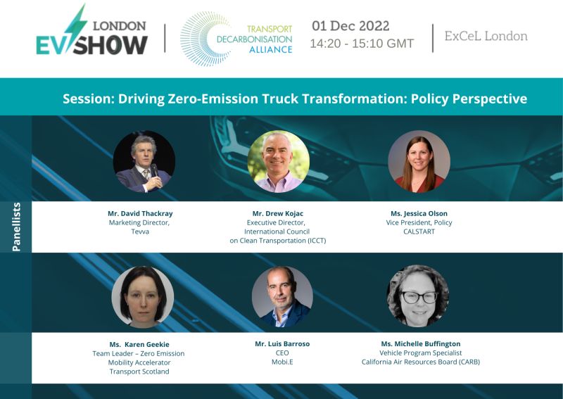 Don’t miss the @londonevshow eMobility conference&amp; meet Marketing Director <a href="/DavidThackray/">David Thackray</a> who will be on the <a href="/TDAmobility/">Transport Decarbonisation Alliance</a> panel alongside <a href="/CALSTART/">CALSTART</a> <a href="/TheICCT/">The ICCT</a> <a href="/transcotland/">Transport Scotland</a> <a href="/AirResources/">CARB</a> to discuss policies that promote Zero-Emission truck deployments and transport decarbonisation.