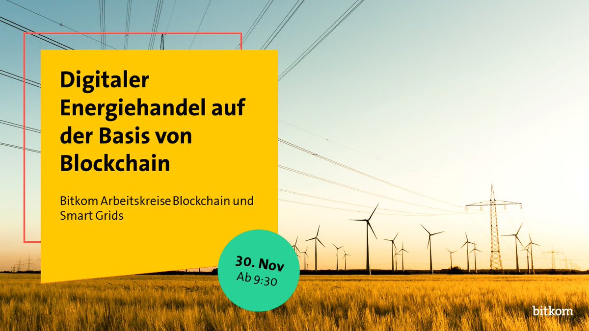 bitkom_block's tweet photo. ⚡️Am Mittwoch geht's zusammen mit @Bitkom_Energy um #Energie und #blockchain 🔋🪫
Mit dabei sind: @BloXmove, Prof. Skwarek von @HAW_Hamburg, @spherity, @riddleandcode und @dena_news https://t.co/JuIiMsXEPU