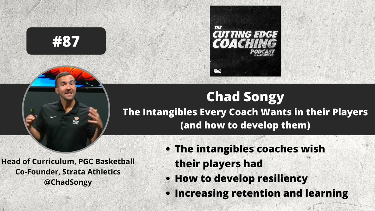 🎧  New Episode 🎧

The Intangibles Every Coach wants in their Players (and how to develop them)

Guest: <a href="/ChadSongy/">Chad Songy</a> of <a href="/PGCbasketball/">PGC Basketball</a> &amp; <a href="/StrataAthletics/">Strata Athletics</a>

Listen Now ➡️  CECPod.com