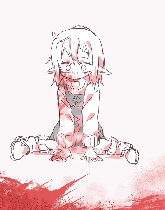昔の絵見てたら再掲したくなった うちの子の眼の前で木端微塵になりたい。 