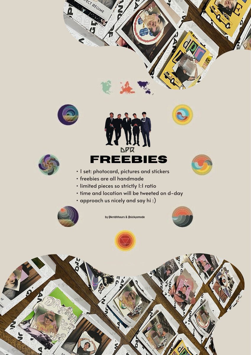 krnbhhours's tweet photo. 🚕 WE MADE DPR FREEBIES 🚕
@sickyomode 

hi guys! we’ll be giving out handmade pcs &amp; sticker freebies~

• less than 100 pieces so 1:1 ratio
• time &amp; loc: tba
• more details in pic

see you there!! 🖤

#DPRMANILA #REGIMETOURMNL https://t.co/CHadYWjH3h