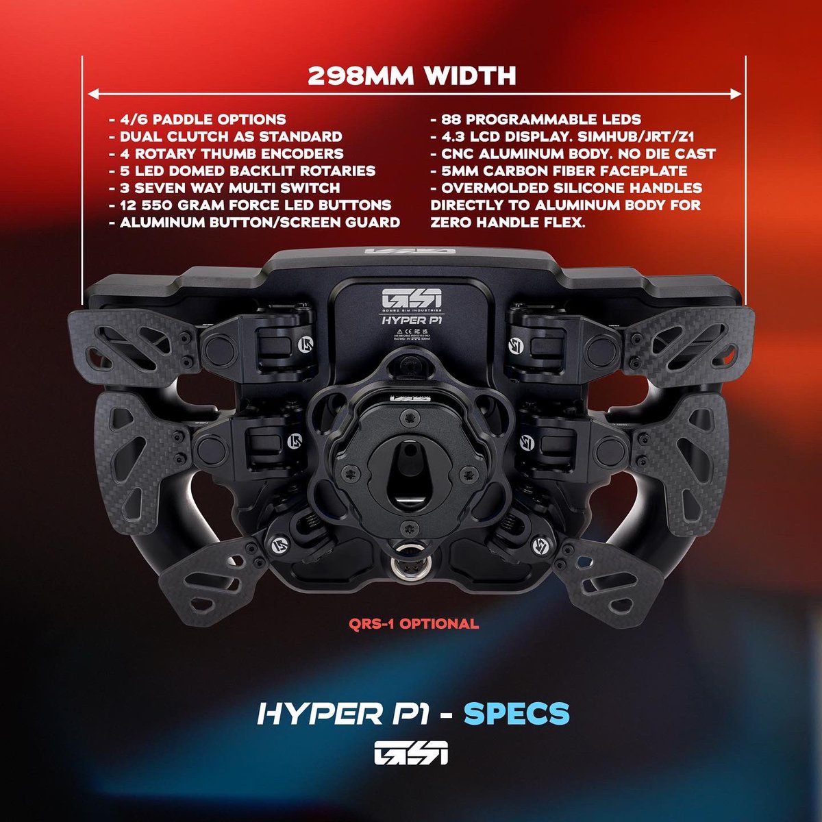 gomezsimracing's tweet image. The Hyper P1! Our flagship model in the GSI line up. The “Halo” product built on customer feedback with a no expense spared approach. Be there for the day 1 launch event on Dec 1st and use 10% off code HP1DAY1 for 24 hours only. Starting at $1650! We can’t stop staring at it!