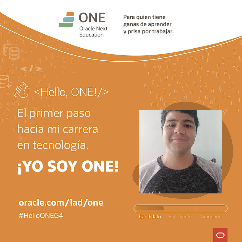 xEfraCD's tweet photo. #OracleNextEducation #helloONEG4 @OracleLatam @AluraLatam https://t.co/RAYneHzZMJ