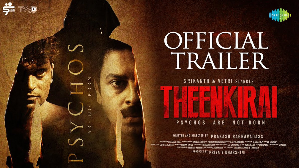 Here it is Most Awaited #Theenkirai Trailer Out Now!!! Link▶️ youtu.be/TUBn9r9WosQ @Act_Srikanth @act_vetri @PrakashRaghav @Apoorvasrao1 @smruthi_venkat @SakthiFilmFctry @rahulart2009 @saregamasouth @urkumaresanpro