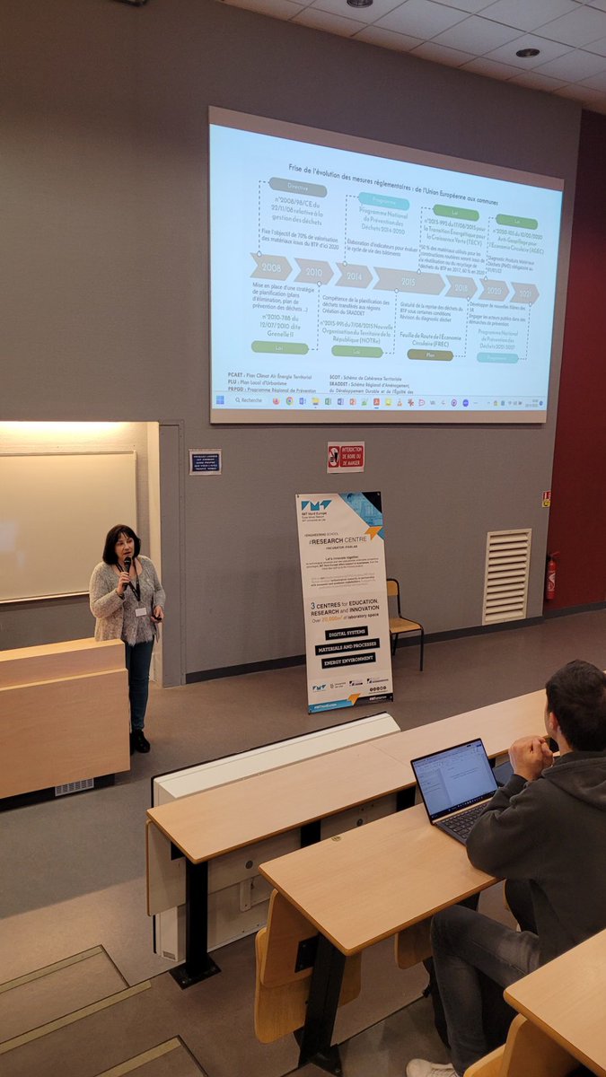 IMT_NordEurope's tweet image. Journée #RECONVERT présentation de Christine LIEFOOGHE – @univ_lille - TVES sur les acteurs du
territoire et feuilles de routes d’économie Circulaire (FREC).