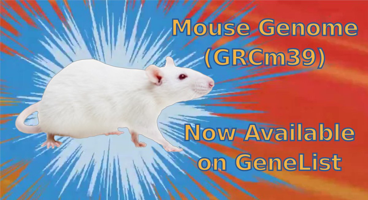 _genelist's tweet photo. Mouse genome GRCm39 is available to browse on GeneList! #GeneList #MouseGenetics #MouseModels #Bioinformatics
eg. https://t.co/13MzsXg5Yh https://t.co/ndJPlKltsm