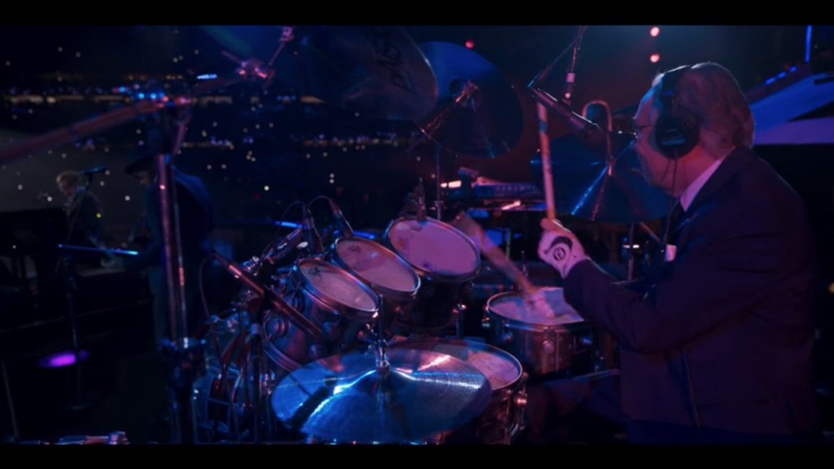 DJToJam's tweet image. Just getting around to watching the @DisneyPlus production of #EltonJohn’s Dodger Stadium concert. Something I had no hope of seeing when we saw him was his drummer wears those ubiquitous Sony headphones and I’ve never understood how anyone can wear those for more than 5 minutes.