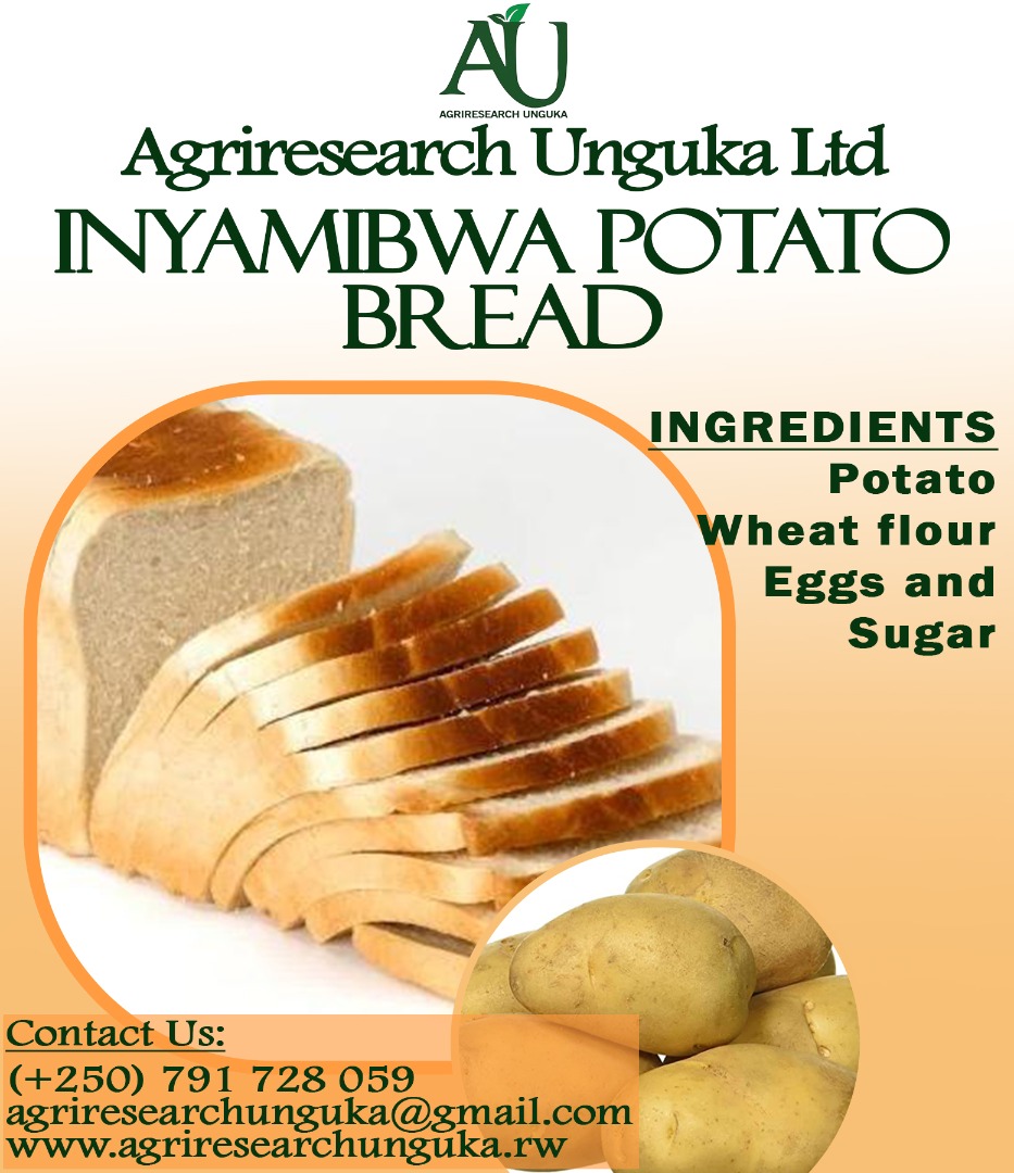 To tap into high-value,better reduce #postharvestlosses,extending shelf-life & increasing profit;we have victoriously made a super delicious #IrishPotatoBread for you.This is a cool one to announce that the store is now few days to go.Get ready for shopping #InyamibwaPotatobread!