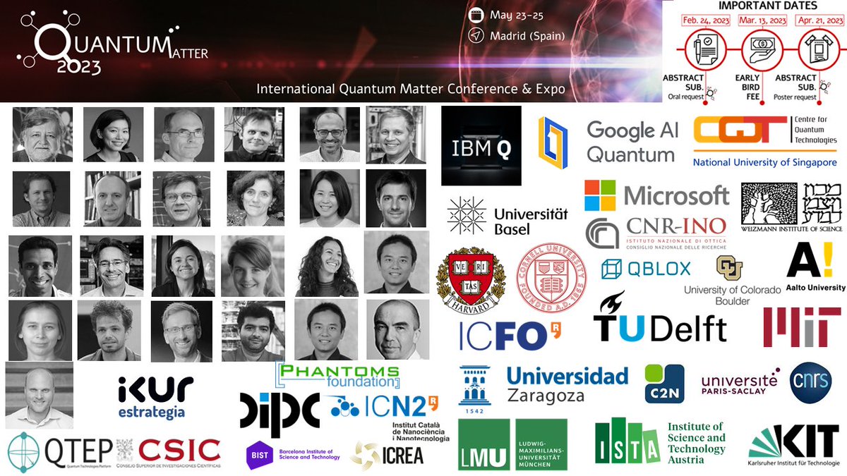 StephanSroche's tweet image. The whole &quot;WORLD of QUANTUM&quot; will meet next year in Madrid  (May 23-25) ! Exceptional list of speakers and foreseen largest Industrial Exhibition the place for Frontier Science, Technology &amp;amp; Industries to meet- quantumconf.eu/2023/   #quantummatter #QuantumComputing #quantum