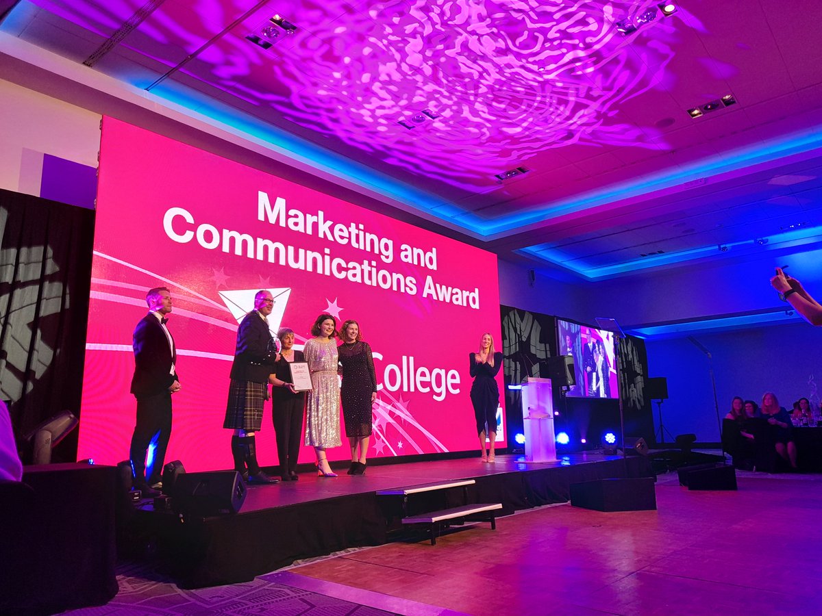 fifeprincipal's tweet photo. Delighted for @FifeCollege, we scooped 4 awards at @coldevnet event. We won the Health &amp; Wellbeing and Marketing &amp; Communications Awards, a Highly Commended College Community Learning Award, and Commended Innovation Award. Well done to everyone for all your efforts. https://t.co/tCEubx9xU2
