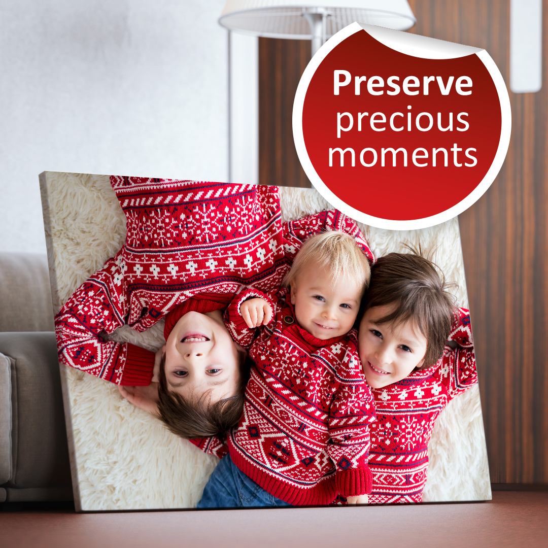 Give the gift of personalised prints
Take a look - 1clickprint.com

Our Canvas Prints are professionally printed, carefully hand made and securely shipped. We highly suggest ordering as soon as possible to avoid any delivery delays!