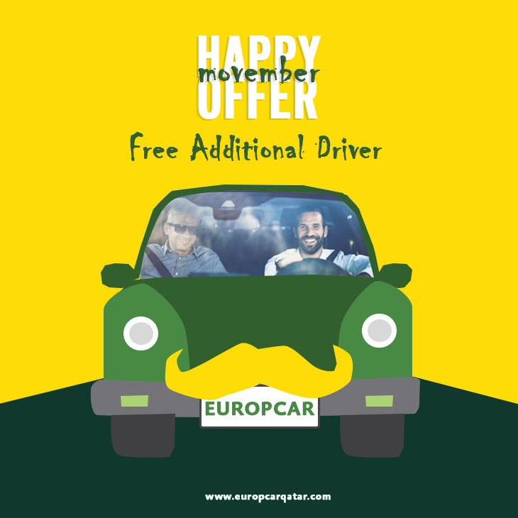 EuropcarQatar's tweet photo. It's Moustache season!
Let it grow!
Special Movember offer for you!
Free Additional Driver!
Get Moving with Movember!
Reach us @ +974 44660677, +974 40108888
#europcar #movember #noshavenovember #FIFAWorldCupQatar2022 #QatarWorldCup2022 https://t.co/U4AZWgE6mY