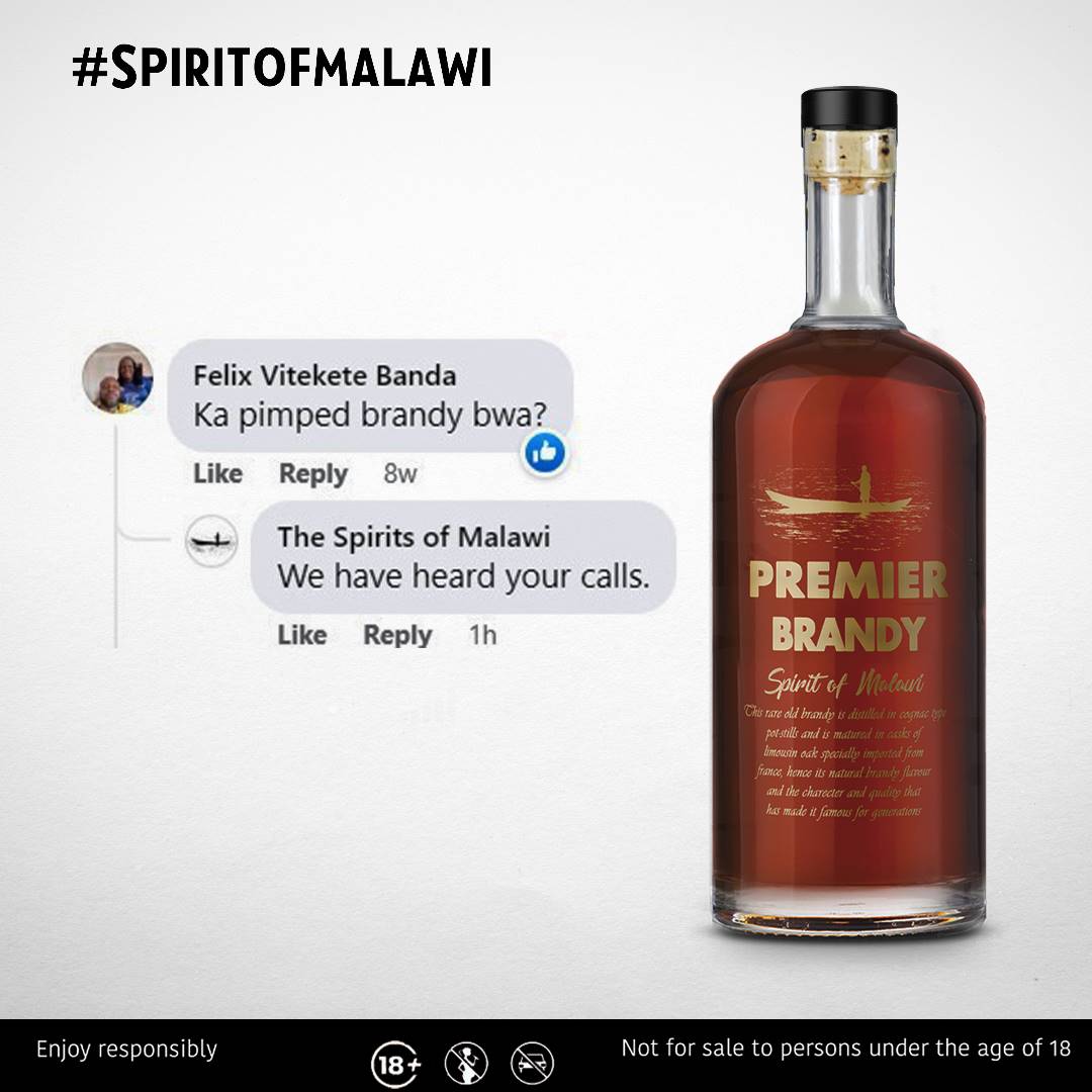 MalawiSpirits's tweet photo. We heard your calls and we answeredπ² Premier Brandy has officially been pimped for the Festive season! ππΎ
#PimpedBrandy #SpiritsOfMalawi #PremierBrandy #PimpMyBrandy #Malawi https://t.co/eMdwBrofaz