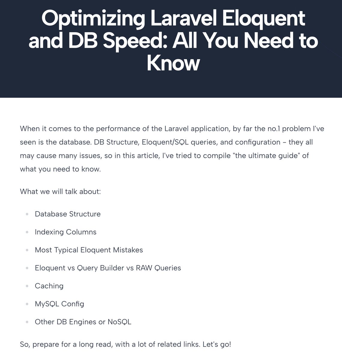 PovilasKorop's tweet image. Tomorrow on Laravel Daily premium: the 3,000-word "ultimate guide". #teaser