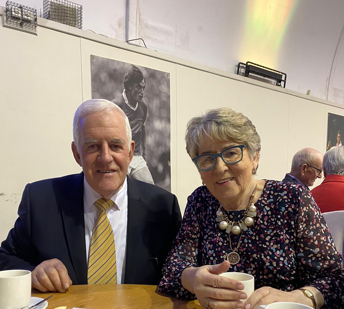 ClonRossGAA's tweet photo. Congratulations to Joe and Laoise O'Keeffe who were presented with their Laochra Gael awards in the Dome over the weekend. Richly deserved. Another proud moment for the O'Keeffe family. https://t.co/CKvAsNvSAN