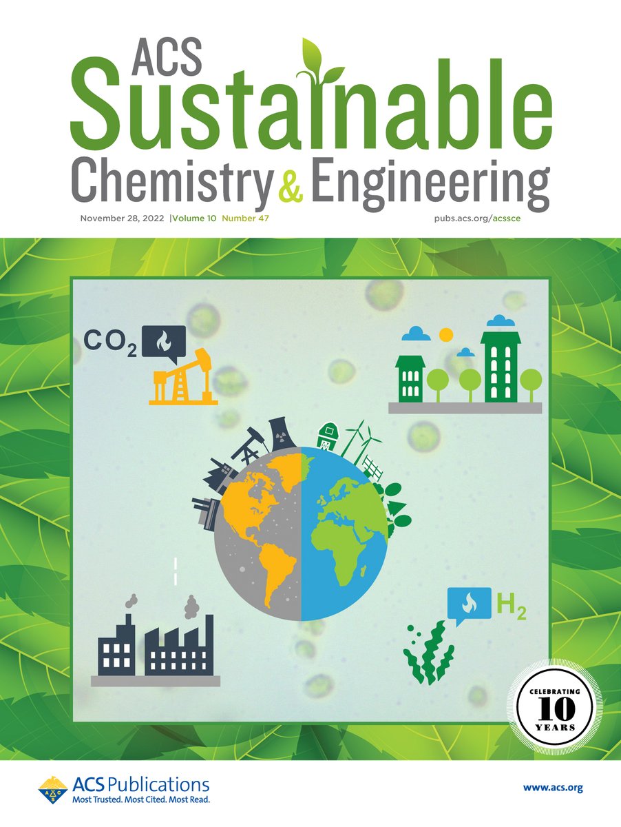 WaterLab4's tweet photo. The Front Cover Art for our manuscript is chosen for the front cover of ACS Sustainable Chemistry &amp; Engineering. The issue cover is now in print. @ACS4Authors #MyACSCover https://t.co/TRf5psrk96 https://t.co/rOBpLS9Lng