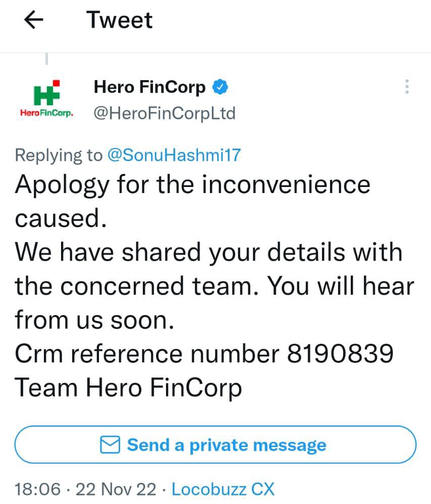SonuHashmi17's tweet photo. Naam Bade aur Darshan Chhote Hero fine crop kah rahi hai ki Humne Paisa deactivate Kiya hi Nahin Mera Kata Hua balance refund kiya jaaye🙏🏻@HeroFinCorpLtd https://t.co/K8j6bKim5B