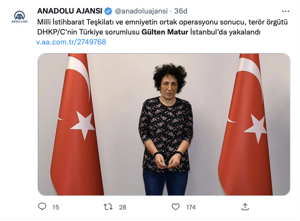cevheriguven's tweet photo. MİT yine DHKP-C'nin Türkiye Sorumlusunu yakalamış! Hemen her yıl olduğu gibi. 
İstiklal Saldırısında uyuyan kurumu parlatmıyormuş gibi çek pampa! https://t.co/NMQFl3o7BT
