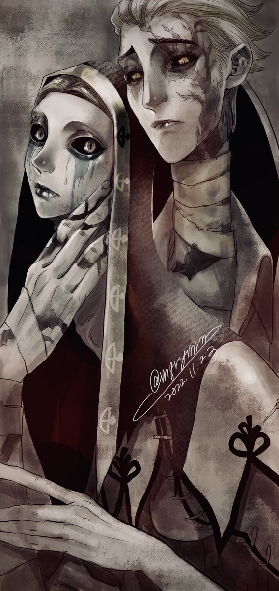 #このタグを見た人は推しの初描きと現在の絵を載せる
人外感が増しましたね 