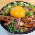 ガッツリ食べたい時におすすめ。「ネギたま和風ペペロン丼」。