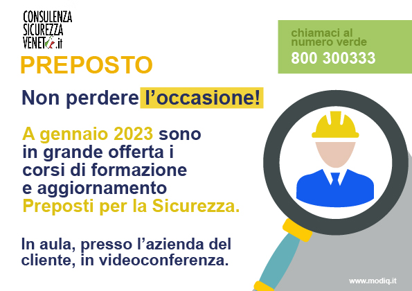 MODIQ's tweet photo. La #formazione del #preposto, ai sensi dell’art. 37 del D.Lgs. 81/08, deve comprendere l’insegnamento della valutazione dei rischi dell’Azienda e l’individuazione delle misure di prevenzione e protezione da applicare per ridurre i rischi. Iscrivi i tuoi incaricati ai #corsi MODI! https://t.co/3RlIee4sy2