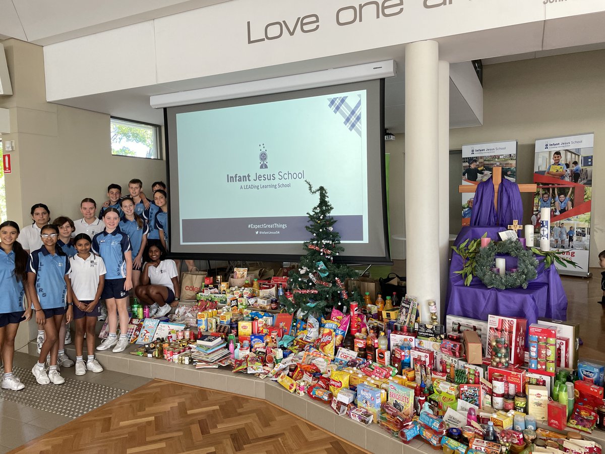 Thank you to everyone in our Infant Jesus School community for their generous donations to @vinnieswa. Your gifts will make families very happy this Christmas! #CatholicLearners #ExpectGreatThings