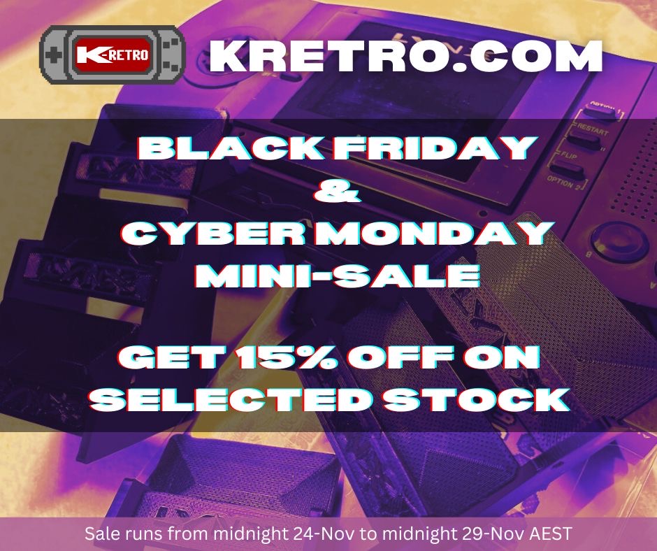 kretro_gaming's tweet image. Our #CyberMonday sale is still on for another day! Get in quick! 😻

#GameDisplay #RetroConsoles #AtariLynx #RetroHardware #RetroGaming #HomeBrewGames #IndieGames #Sale