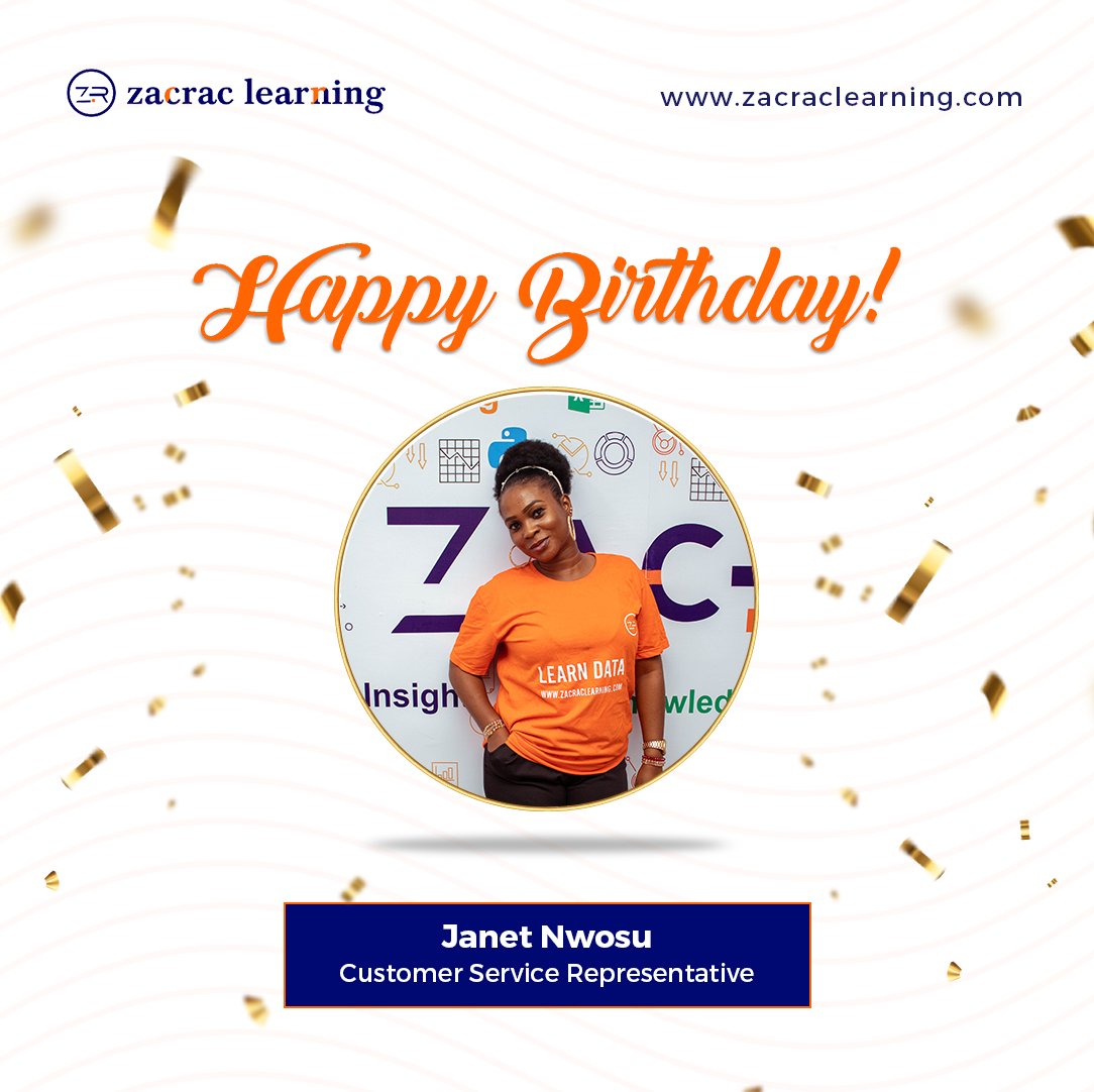 zacraclearning's tweet photo. Happy birthday to our Customer Service Representative, the one who is ever willing to help and proffer solution to complaints &amp; issues from our customers 🧡

May God grant you success and excess money 🤑 this new year 🙏 

#zacrac #humansofzacrac #customerservicerep https://t.co/zfP3B5qHyz