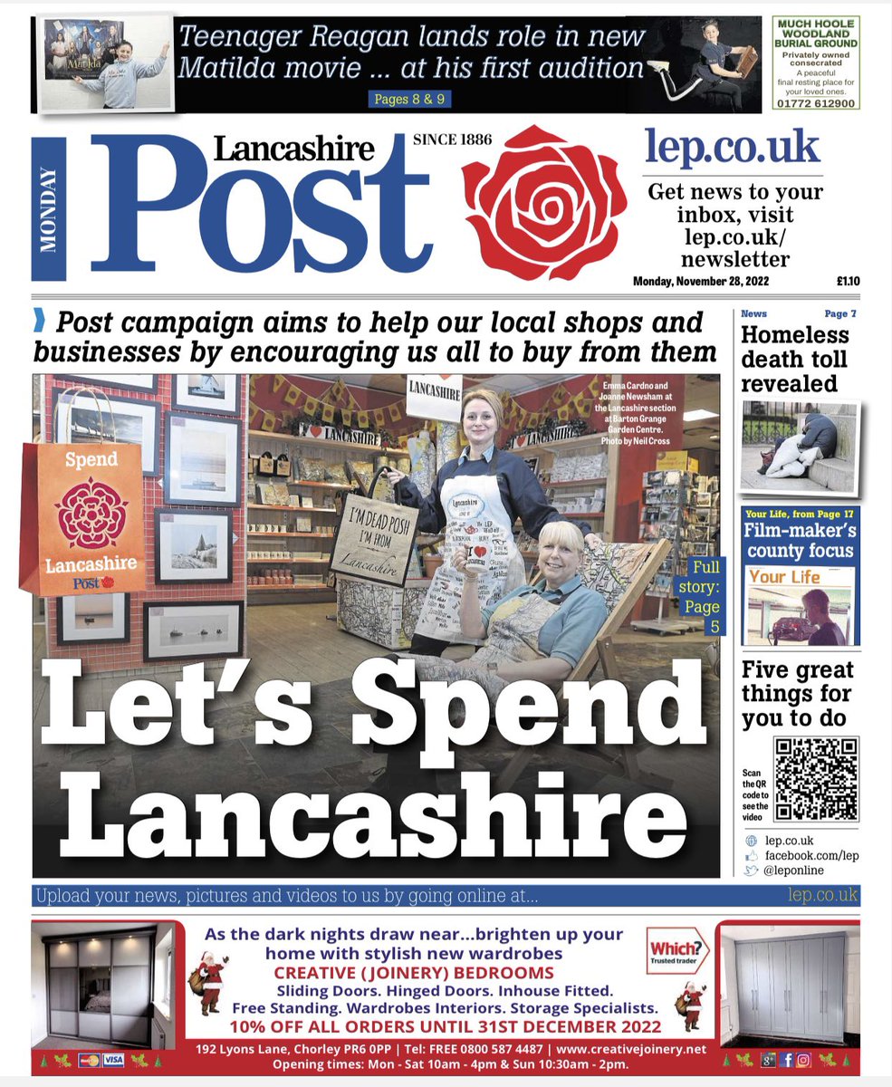 jabberingjourno's tweet photo. Today we launch our #SpendLancashire campaign to showcase local business - no one has much money this year but what we do have let’s keep in the local economy and support those providing jobs and goods. Want to tell your business’s story? Email Hannah.Bridgeman@nationalworld.com https://t.co/ZmLtFwVmLs