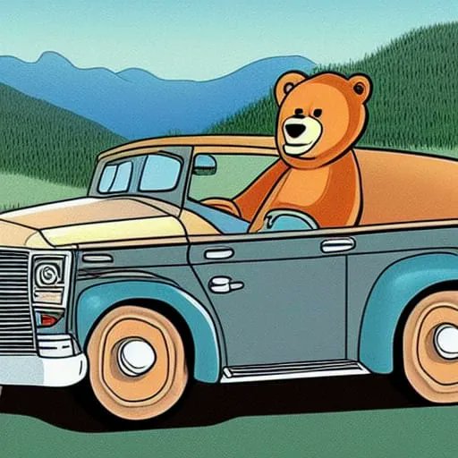 B00Wick's tweet photo. "Hey Bear! Wanna go for a ride"
- made with @NightcafeStudio 
https://t.co/zexFxGRvkJ https://t.co/9812BKk34f