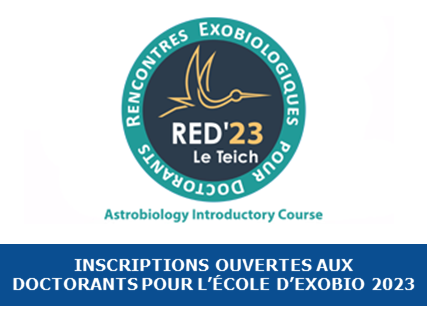 SFExobio's tweet photo. Les inscriptions sont ouvertes pour les Rencontres Exobiologiques pour Doctorants (RED’23/Astrobiology Introductory Course) qui se dérouleront du 12 au 18 mars 2022 à la Réserve Ornithologique du Teich (33) ! https://t.co/A3CyXKOS4Z https://t.co/x7Hs2Yd5QH https://t.co/1d87mOSAFN