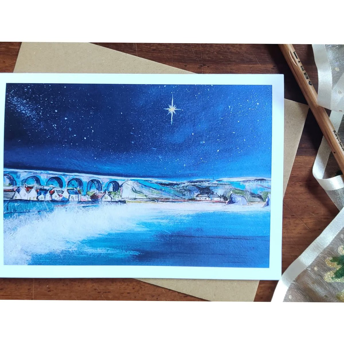Ak3Rae's tweet photo. A handwritten card means so much to so many. Still time to get unique Christmas cards and being  7x5" there is plenty of room to write a little note inside. 
Head across to my website to order yours now. Orders sent daily. 
https://t.co/FwutDxAxEK

#artchristmascards #cards2022 https://t.co/Aj4BzdN30v