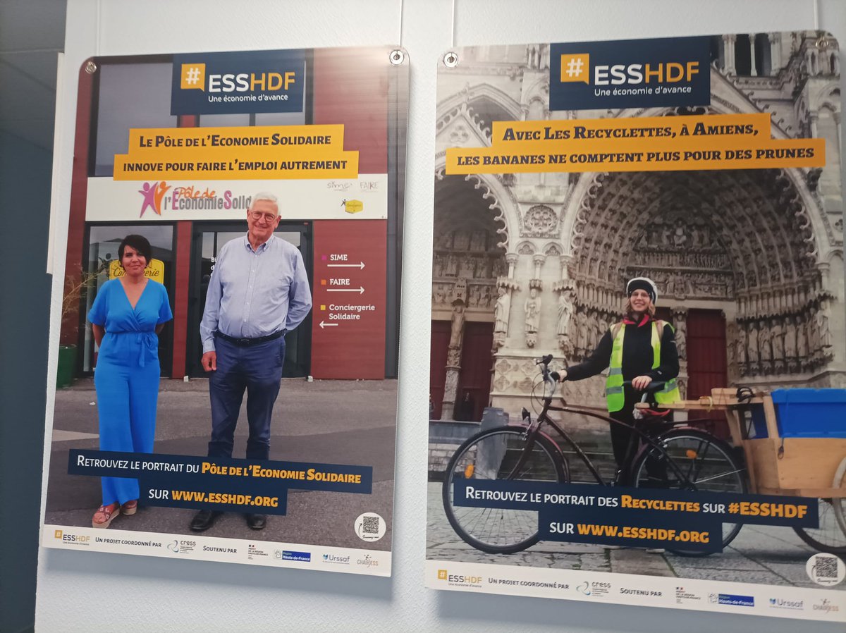 Dans le cadre du mois de l' #ESS22 et de l' #innovationpublique, le SIILAB a exposé du 9 au 25 Novembre quelques portraits d'ambassadeurs #ESSHDF dans ses locaux. 

Découvrez ceux qui font l'ESS dans les Hauts-de-France sur la plateforme #ESSHDF : esshdf.org