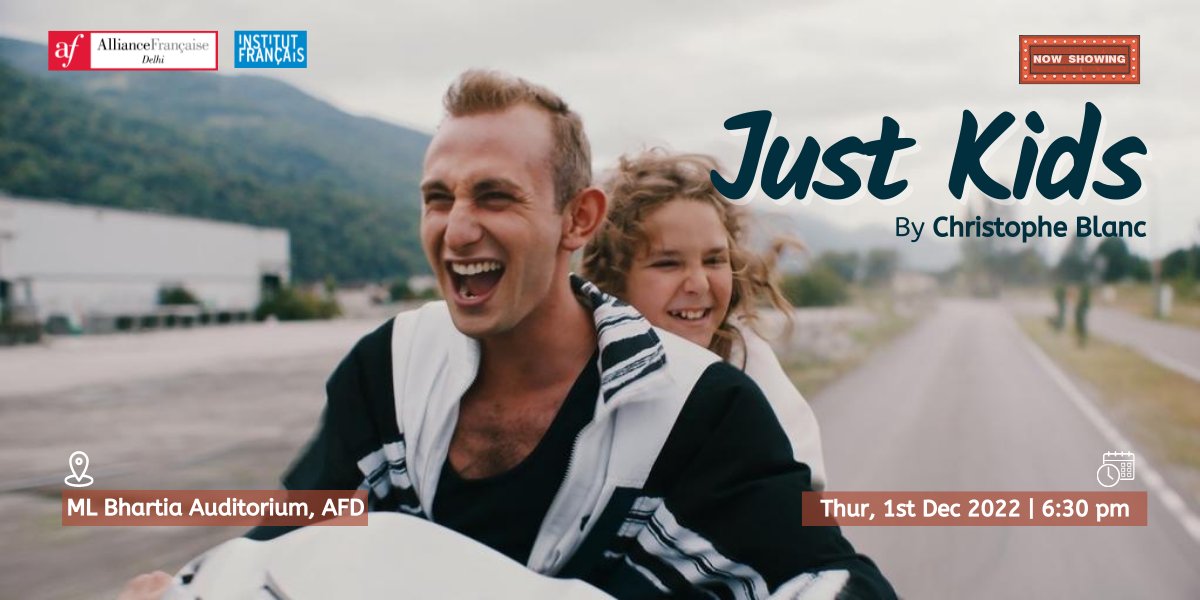 alliancefrdelhi's tweet photo. Alliance Française de Delhi-Ciné Club in association with Institut Français invites you to a film screening of - Just Kids (VO with English subtitles) by Christophe Blanc.
🗓 1st Dec 2022
🕰 6:30 pm
📍ML Bhartia Auditorium, AFD
#Cineclub #Justkids #AFDelhi #FrenchFilm https://t.co/Fb8ylQVAgk