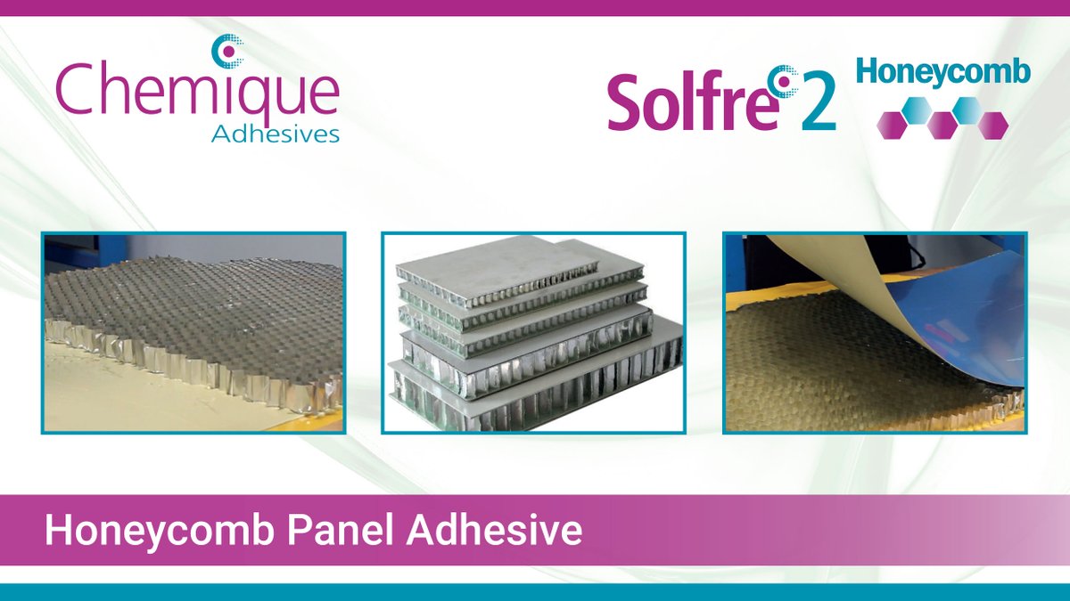 Substrates such as aluminium, stainless steel &amp; HP laminate can be applied to the top &amp; bottom of a hexagonal honeycomb core to form a composite sandwich panel.

Find out more about our Solfre 2 honeycomb adhesive👉 bit.ly/3gNNNzM

#adhesives #UKMfg #ukmanufacturing