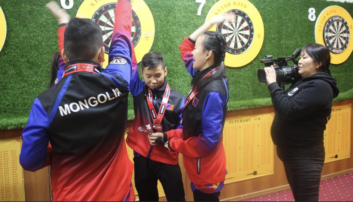 steve180brown's tweet image. The Mongolian team have returned home to a hero’s welcome. National press covering their exploits in @visit_gibraltar 👇

We play for just four days but the reach, impact, media &amp;amp; qualification is all year round across the world. @Winmau @StevenLinares4 @JDCdarts @OfficialPDC