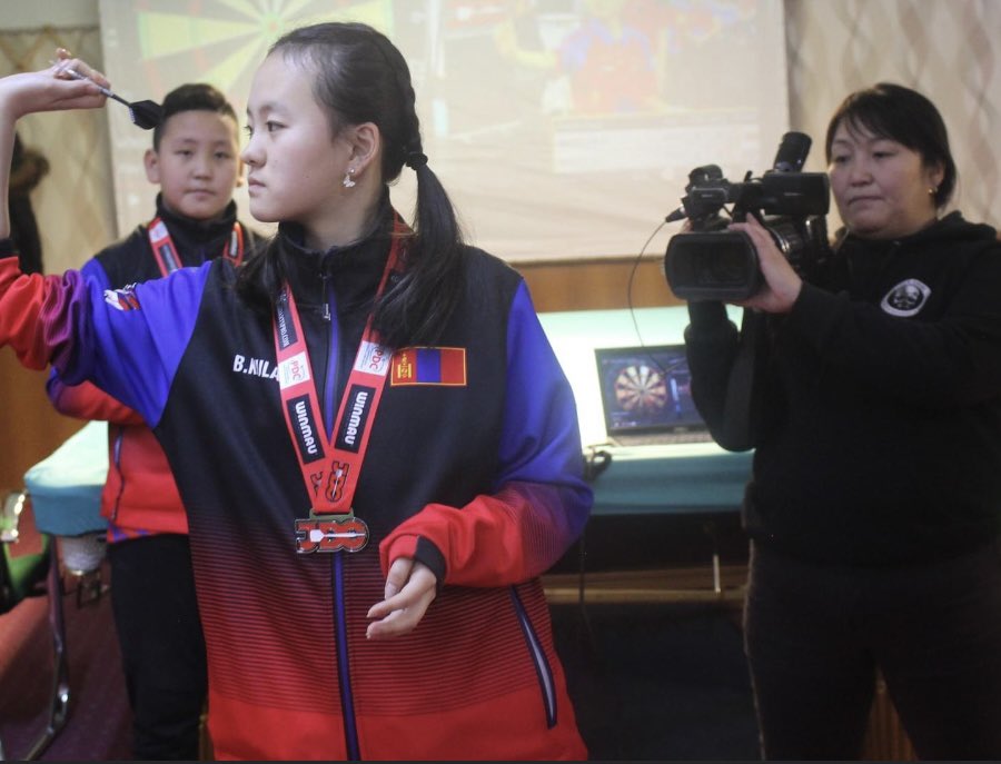 steve180brown's tweet image. The Mongolian team have returned home to a hero’s welcome. National press covering their exploits in @visit_gibraltar 👇

We play for just four days but the reach, impact, media &amp;amp; qualification is all year round across the world. @Winmau @StevenLinares4 @JDCdarts @OfficialPDC