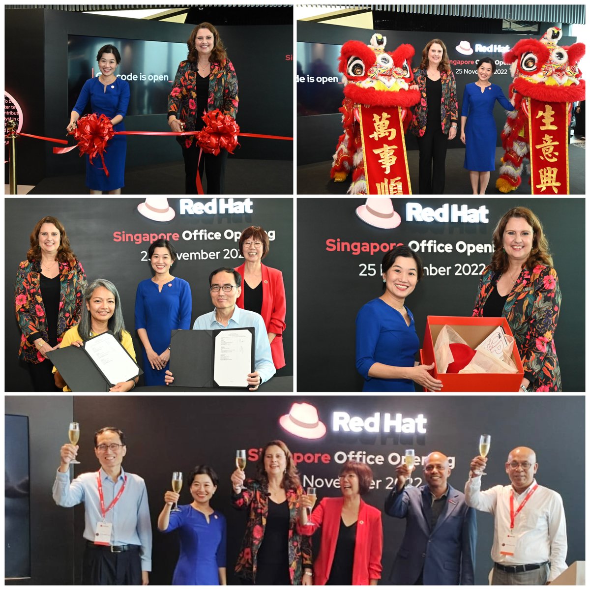 RedHatAPAC's tweet photo. Today, we officially opened our new regional headquarters at #CapitaSpring in #Singapore and we are so excited to welcome all our customers, #partners, #analyst and media friends to our new home. https://t.co/Tf6Y9gqjpx