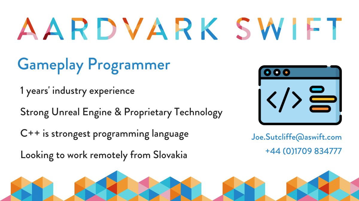 JoeSutcliffe_'s tweet image. 🔥 HOT CANDIDATE 🔥
A strong Junior programmer with some experience under his belt already.
Circumstances mean that he is looking for a remote role in the EU, any studio that can accommodate this will be glad to have him in the team.
#GameplayProgrammer #GameDev #RemoteWork
