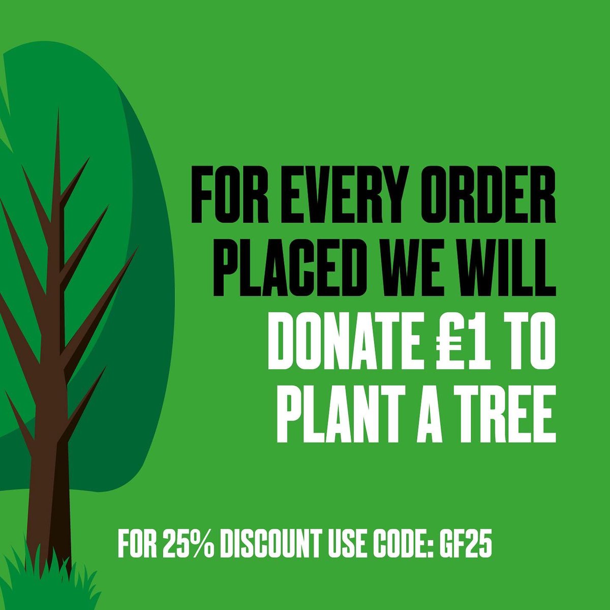 Our Green Friday sale ends tonight at midnight. Save 25%, and we’ll donate £1 from every order to help plant more trees 🌲 🌳 otesports.co.uk