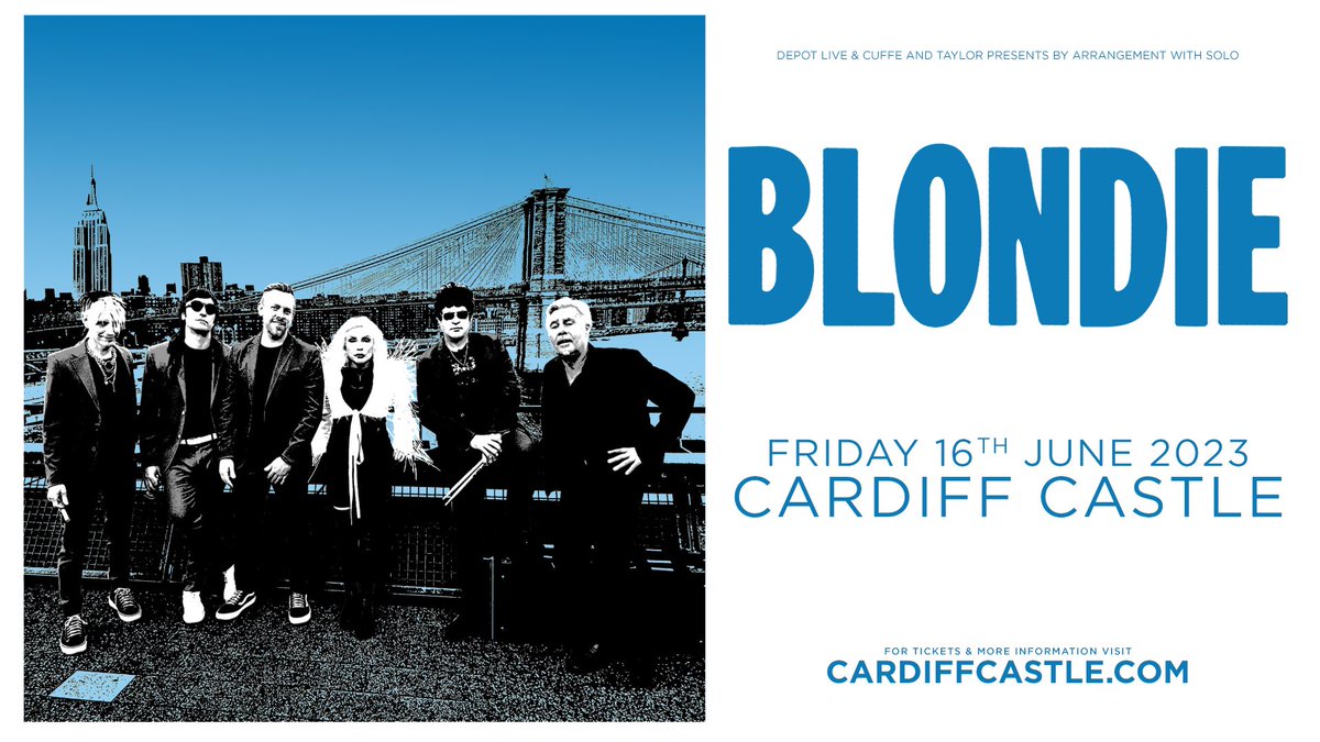 DEPOT (@depotcardiff) on Twitter photo ๐๐๐๐ ๐๐๐๐๐๐๐๐๐๐๐๐ // ๐๐๐๐๐๐๐ !!
The Rock and Roll Hall of Fame icons <a href="/BlondieOfficial/">Debbie Harry/BLONDIE</a> announce huge headline date <a href="/cardiff_castle/">Cardiff Castle</a> next summer! โ๏ธ
๐๏ธ tinyurl.com/BlondieCdiff
โ Priority Tickets: Thu 1st Dec, 9am
โ Any remaining: Fri 2nd Dec, 9am ๐๐๐๐ ๐๐๐๐๐๐๐๐๐๐๐๐ // ๐๐๐๐๐๐๐ !!
The Rock and Roll Hall of Fame icons <a href="/BlondieOfficial/">Debbie Harry/BLONDIE</a> announce huge headline date <a href="/cardiff_castle/">Cardiff Castle</a> next summer! โ๏ธ
๐๏ธ tinyurl.com/BlondieCdiff
โ Priority Tickets: Thu 1st Dec, 9am
โ Any remaining: Fri 2nd Dec, 9am