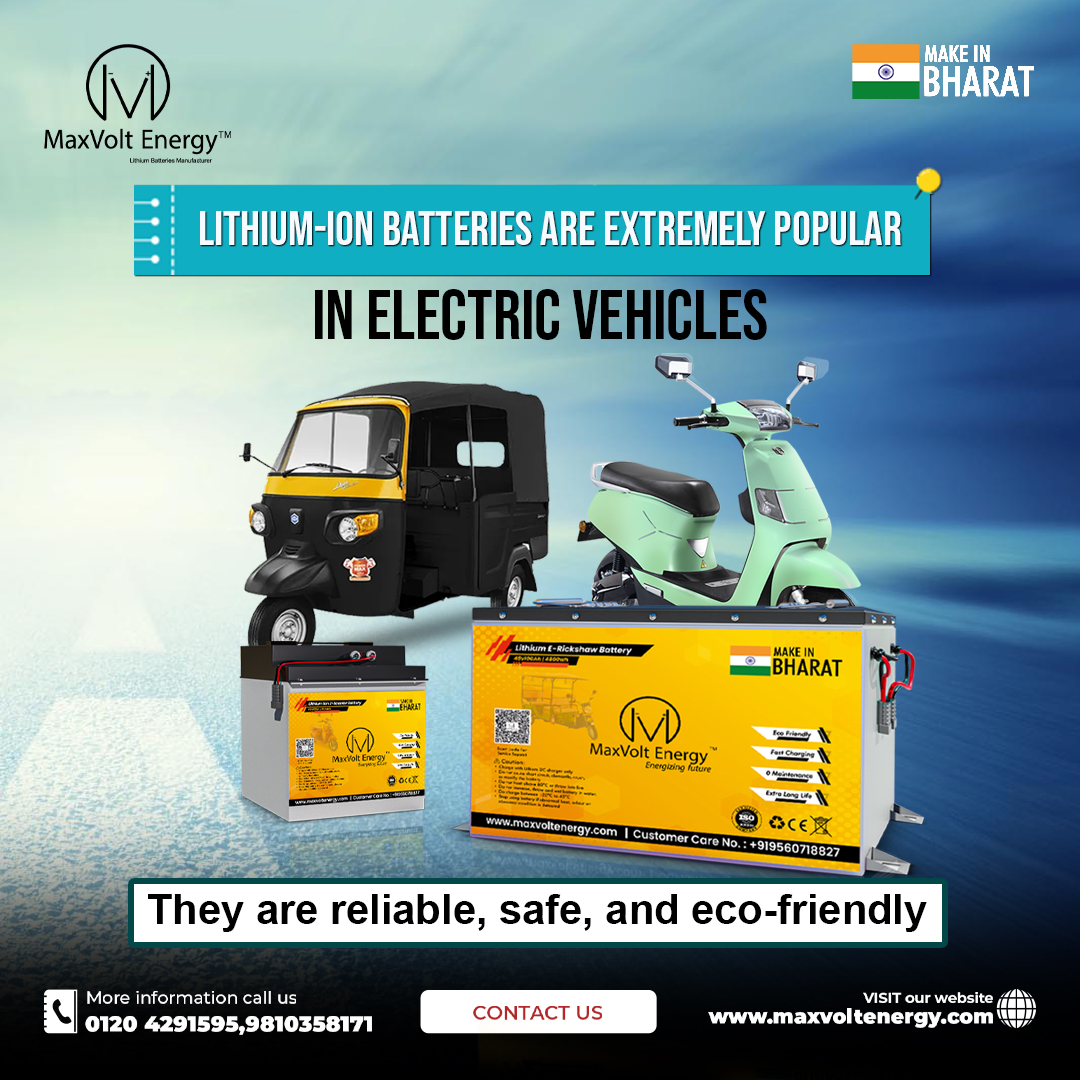 EnergyMaxvolt's tweet photo. Lithium-ion batteries are extremely popular. in electric vehicles They are reliable, safe, and eco-friendly.
Visit : https://t.co/PK2bJsSvig
Call Us: 0120-4291595,+919810358181
.
#erickshawbattery #ElectricVehicle #electricscootersharing #maxvoltbattery #maxvoltenergy #solarpower https://t.co/Zs8bMrIVNN