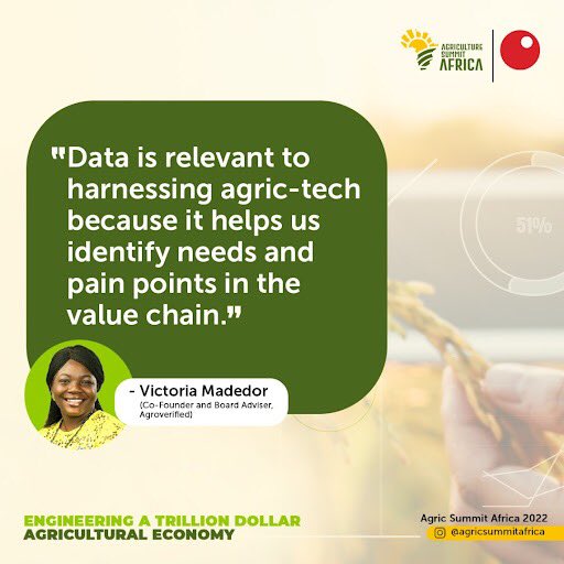AgricSummit's tweet image. Certainty always beats speculations.

Accelerating the growth potential of Africa’s agro-economy through data-driven decisions creates a better future for agriculture.

#ASA #ASA2022 #AgricSummit2022 #ASAQuotes