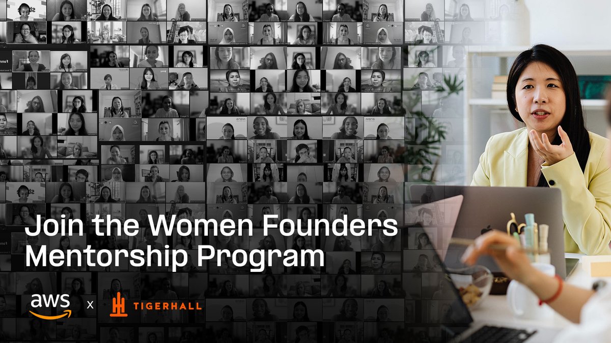 Calling all Women Founders in ASEAN 🚀

Fastrack your next round of funding and bring your vision to life with the Women Founders Mentorship Program 2023 with AWS &amp; Tigerhall.

Get your exclusive invite at bit.ly/3GSakpV ✉️

#Startup #Founders #Tech