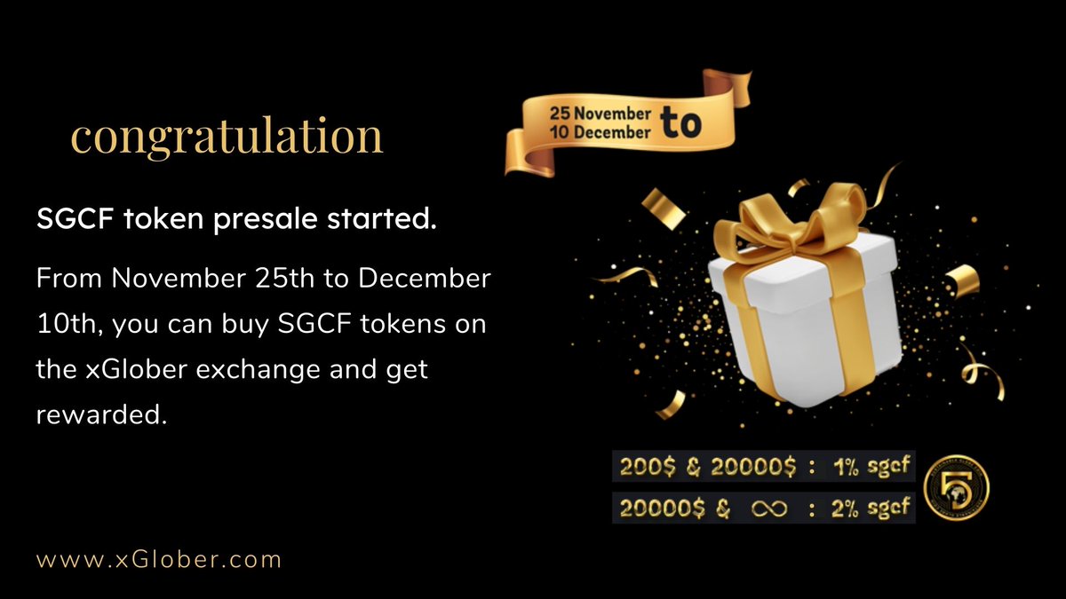 Xglober1's tweet photo. Get rewards by buying SGCF tokens on xGlober exchange 🎁
https://t.co/8UVS6VA6ID
#xglober #sgcf #new_token #cryptocurrency #exchange #Bitcoin #Reward https://t.co/nqXBCDbL30