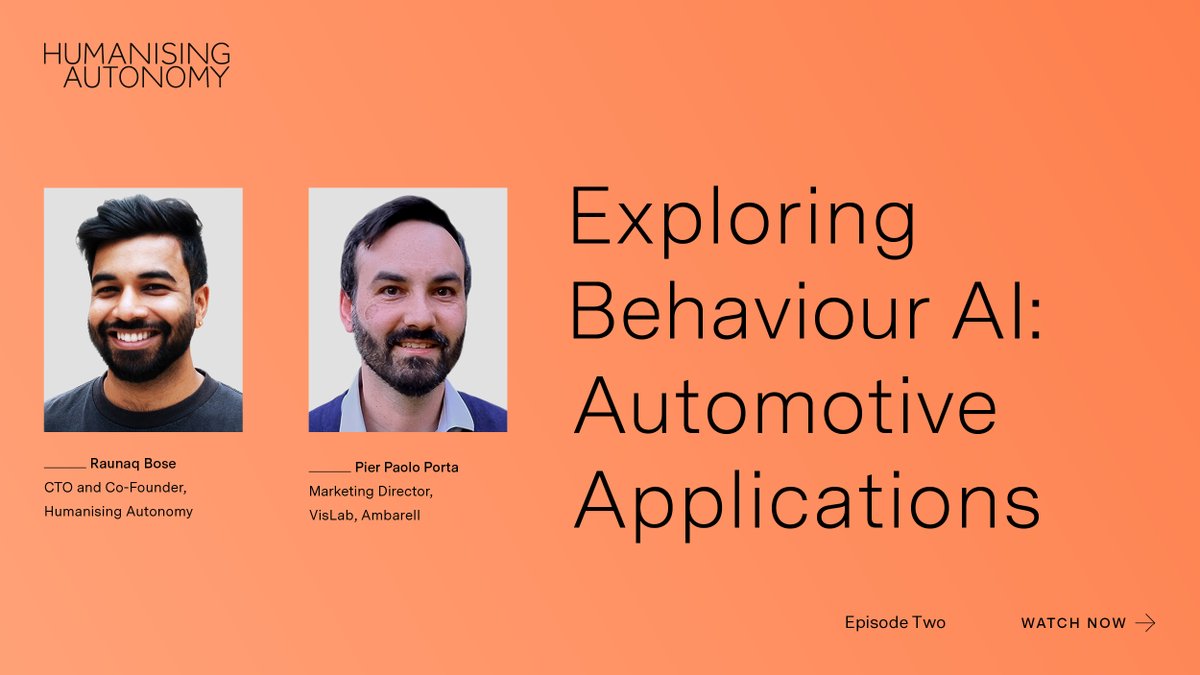 Humanising_AI's tweet photo. We continued our four-part episode series on #BehaviourAI with episode two in October, exploring the applications of Behaviour AI in the #automotive industry. Re-watch the session to explore the considerations of Behaviour AI to ensure successful adoption: https://t.co/7ClXVoyZWf https://t.co/9HHZPpuYBT